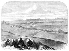 The War in Denmark: sketch of the Redoubts...at Düppel, showing the...outpost sentries..., 1864. Creator: Unknown