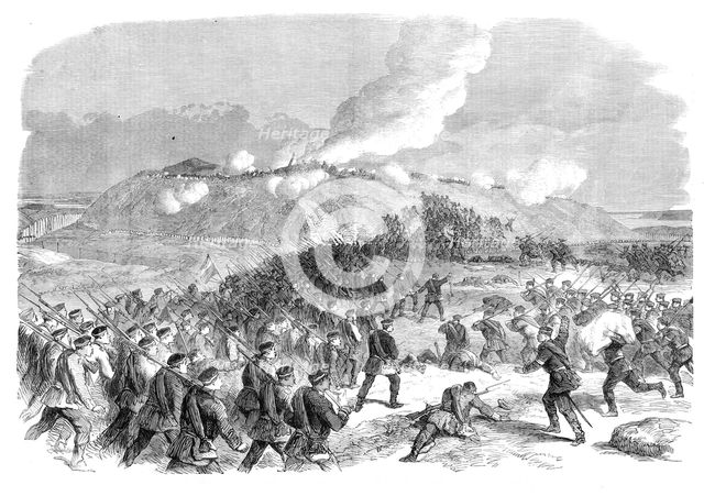 The War in Denmark: the assault on No. 4 Redoubt at Düppel...by our special artist, 1864. Creator: Unknown.