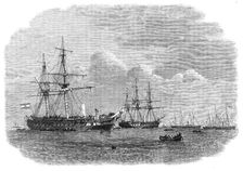 The War in Denmark: the Austro-Prussian Squadron at Cuxhaven after its defeat off Heligoland, 1864. Creator: Smyth