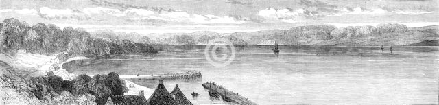 The War in Denmark: the Little Belt and Shore of Jutland, viewed from the Island of Funen, 1864. Creator: Unknown.