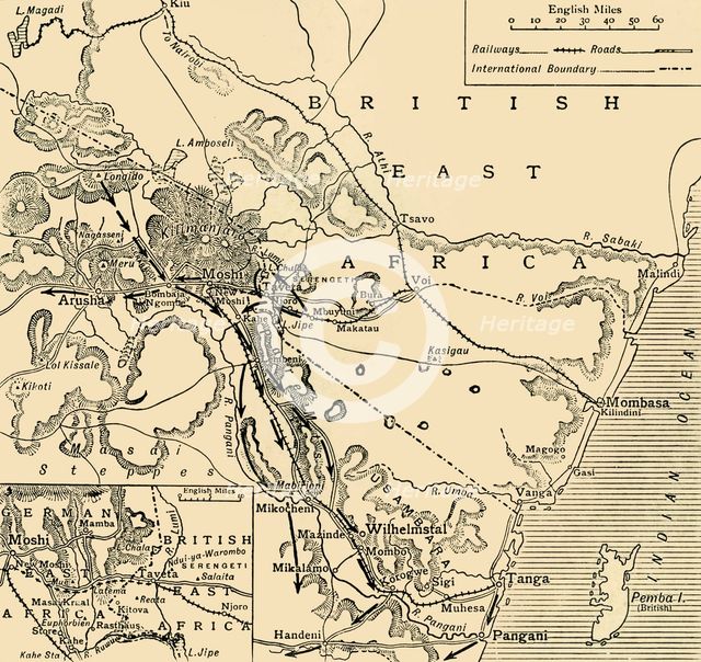 'The War in East Africa', 1916, (c1920). Creator: Unknown.