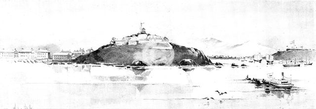The War in Eastern Asia: Chefoo, as seen from the fleet, 1895. Creator: Unknown.