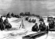 The War in Eastern Asia: a scene on the road to Wei-Hai-Wei: resting the horses, 1895. Creator: George Meisenbach