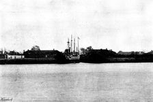 The War in Eastern Asia: entering Niuchuang Dock, November 5, 1895. Creator: Unknown