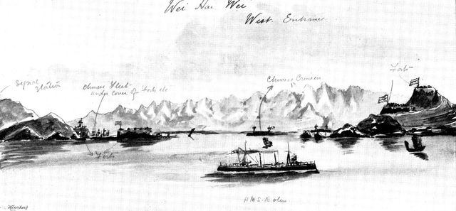 The War in Eastern Asia: facsimile of a sketch by Mr. James Fuller, H.M.S. "Aeolus", 1895. Creator: George Meisenbach.