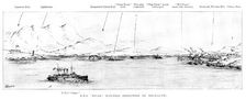 The War in Eastern Asia: H.M.S. "Edgar" watching operations on Wei-Hai-Wei, 1895. Creator: Unknown