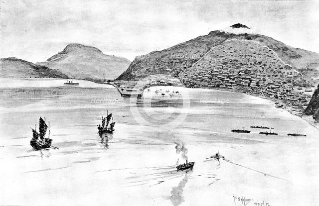 The War in Eastern Asia: inside Port Arthur Harbour, 1895. Creator: Unknown.