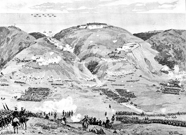 The War in Eastern Asia: the Storming of Port Arthur by the Japanese, 1895. Creator: George Meisenbach.