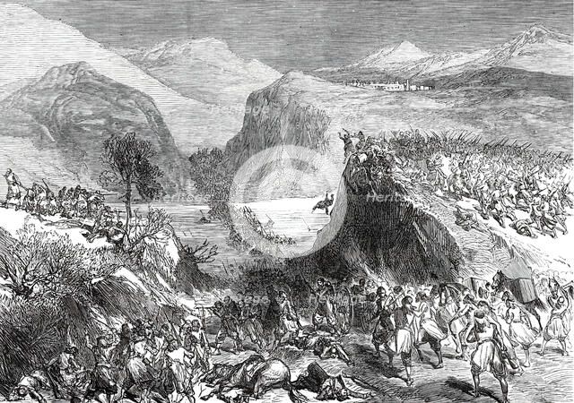 The War in Herzegovina: Fight on the Gatschko, near Lipnik...1876. Creator: Unknown.