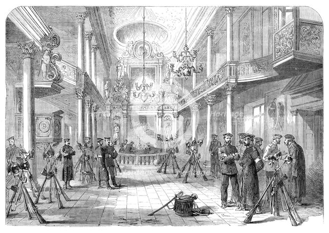 The War in Schleswig: chapel at Gravenstein used as a Prussian barrack..., 1864. Creator: Unknown.