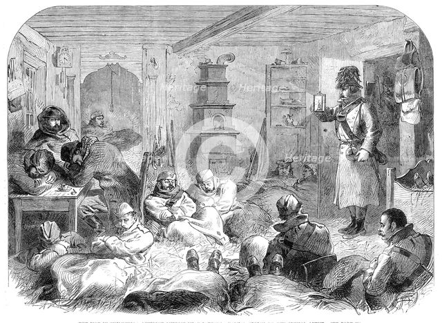 The War in Schleswig: Austrian outpost near Lottorf - from a sketch by our special artist, 1864. Creator: Unknown.