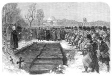 The War in Schleswig: burial of sixty Austrian and Danish soldiers at Flensburg..., 1864. Creator: Unknown