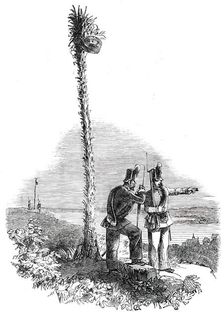 The War in Schleswig - Holstein Chasseurs and Night Fire - Signal Post, 1850. Creator: Unknown