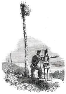 The War in Schleswig - Holstein Chasseurs and Night Fire - Signal Post, 1850. Creator: Unknown