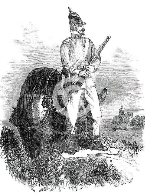 The War in Schleswig - Outpost Duty - the Vidette - Holstein Cavalry-Man, 1850. Creator: Unknown.