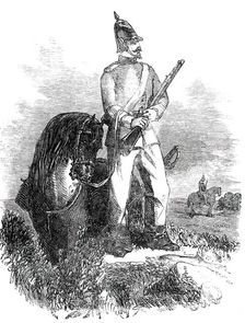 The War in Schleswig - Outpost Duty - the Vidette - Holstein Cavalry-Man, 1850. Creator: Unknown