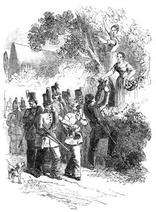 The War in Schleswig - Schleswig-Holstein Chasseurs on the March, 1850. Creator: Unknown