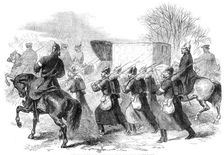 The War in Schleswig: Prussian field mail on its way from Rendsburg to the front, 1864. Creator: Unknown