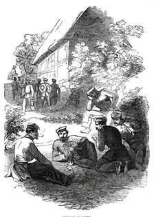 The War in Schleswig - Repose in Camp, 1850. Creator: Unknown