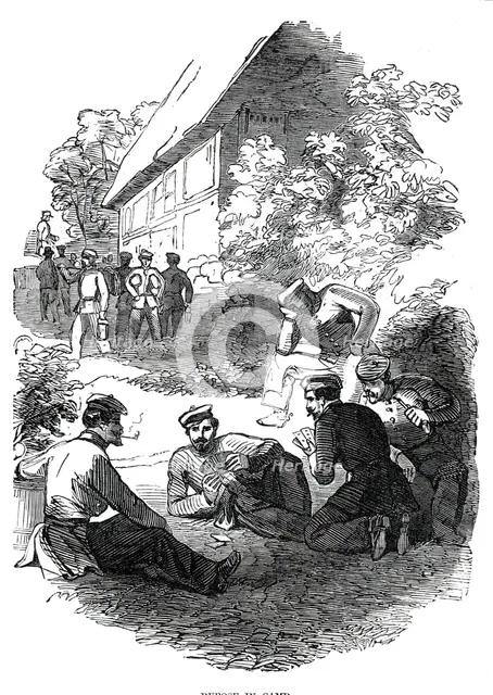 The War in Schleswig - Repose in Camp, 1850. Creator: Unknown.