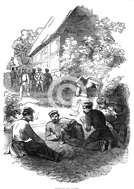 The War in Schleswig - Repose in Camp, 1850. Creator: Unknown.