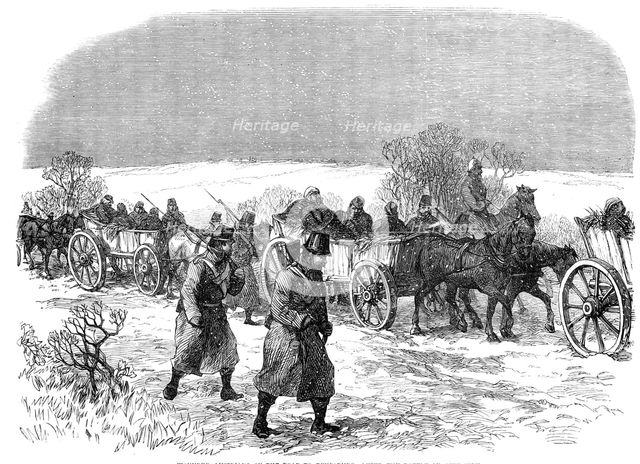 The War in Schleswig: wounded Austrians...after the battle of Over-Selk..., 1864. Creator: Unknown.