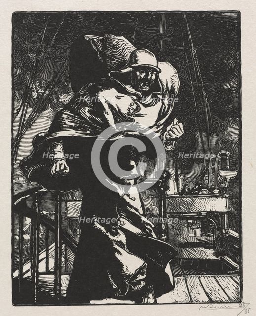 The War of 1914. First Series. Emperor William in Anger, 1915. Creator: Auguste Louis Lepère (French, 1849-1918); Edward Sagot, Paris (drystamp, lower right: Ed Sagot Editeur Paris).