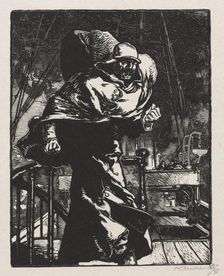 The War of 1914. First Series. Emperor William in Anger, 1915. Creator: Auguste Louis Lepère (French, 1849-1918); Edward Sagot, Paris (drystamp, lower right: Ed Sagot Editeur Paris)
