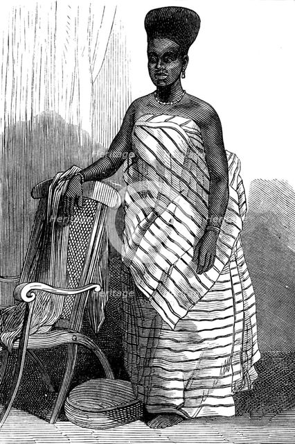 The War on the Gold Coast: a belle of Cape Coast Castle, 1873. Creator: Unknown.