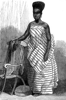 The War on the Gold Coast: a belle of Cape Coast Castle, 1873. Creator: Unknown