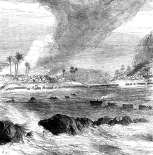 The War on the Gold Coast: destruction of the villages of Ampenee and Akimfoo, October 14, 1873. Creator: Unknown