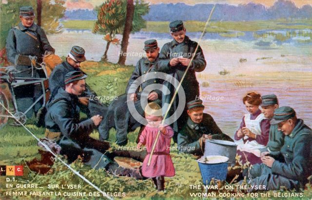 'The War on the Yser', French WWI postcard, 1914-1918. Artist: Unknown
