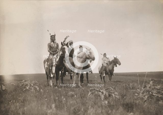 The war party, 1905. Creator: Edward Sheriff Curtis.