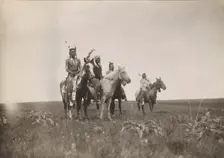 The war party, 1905. Creator: Edward Sheriff Curtis