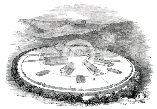 The War Prison, near Toy-Royal, Dartmoor, 1850. Creator: Unknown.