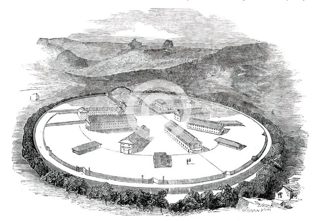 The War Prison, near Toy-Royal, Dartmoor, 1850. Creator: Unknown.