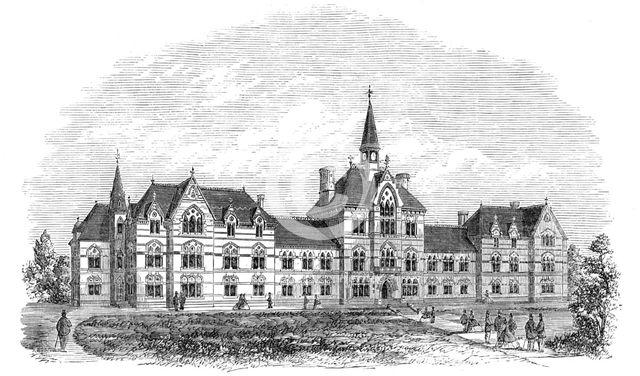 The Warehousemen and Clerks' Schools, Croydon, 1865. Creator: Unknown.