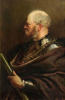 The Warrior - Self Portrait In 16th Century Armour, c1881. Creator: John Pettie