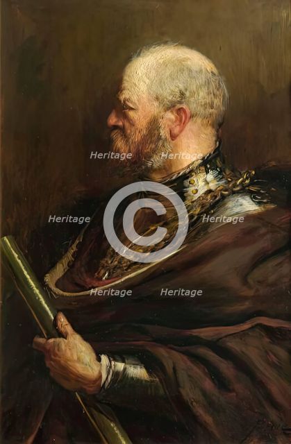 The Warrior - Self Portrait In 16th Century Armour, c1881. Creator: John Pettie.