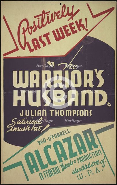 The Warrior's Husband, San Francisco, 1937. Creator: Unknown.