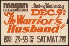 The Warrior's Husband, Los Angeles, [193-]. Creator: Unknown