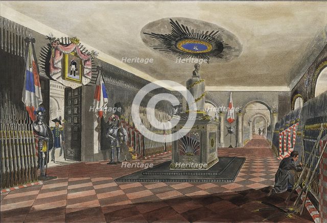 The Warsaw Arsenal. The central hall, 1829.