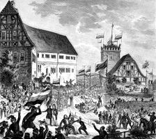 The Wartburg festival, Germany, 12 June 1848. Artist: Anon