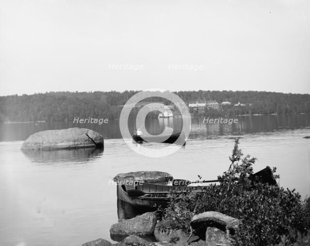 The Wawbeek Inn from Barts' Bartlett's? Island, Upper Saranac Lake, Adirondack Mts., NY., c1900-1910 Creator: Unknown.