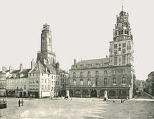 The Watch Tower and Hotel De Ville, Calais, France, 1895. Creator: London Stereoscopic & Photographic Co