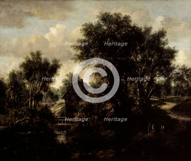 The water mill, c1700. Creator: Meindert Hobbema.