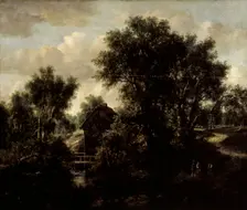 The water mill, c1700. Creator: Meindert Hobbema