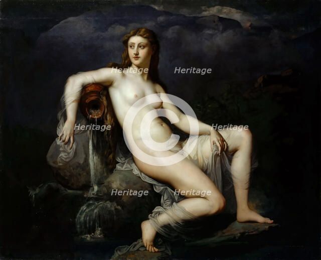 The Water or The Source (L'Eau ou La source). Artist: Lehmann, Henri (1814-1882)