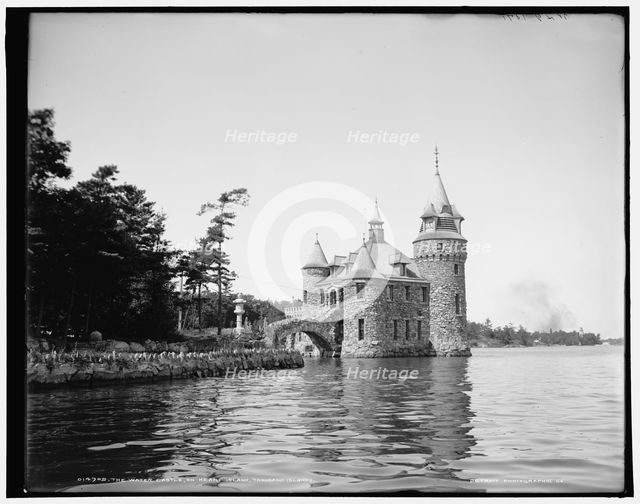 The water castle on Heart Island, Thousand Islands, (1902?). Creator: William H. Jackson.