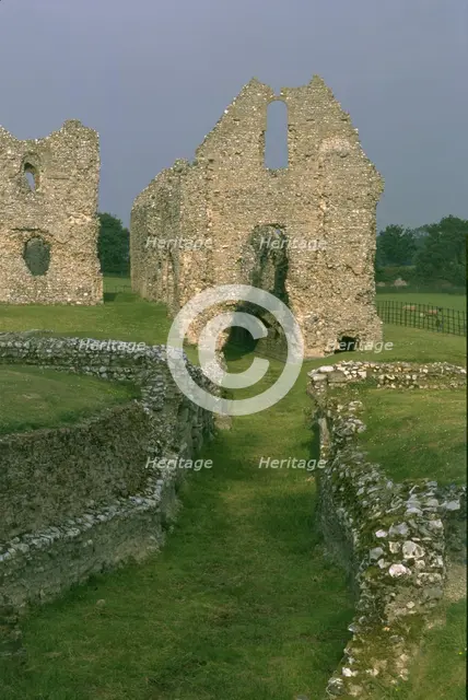 The water channel and reredorter, Castle Acre Priory, Norfolk, 1997. Artist: J Bailey